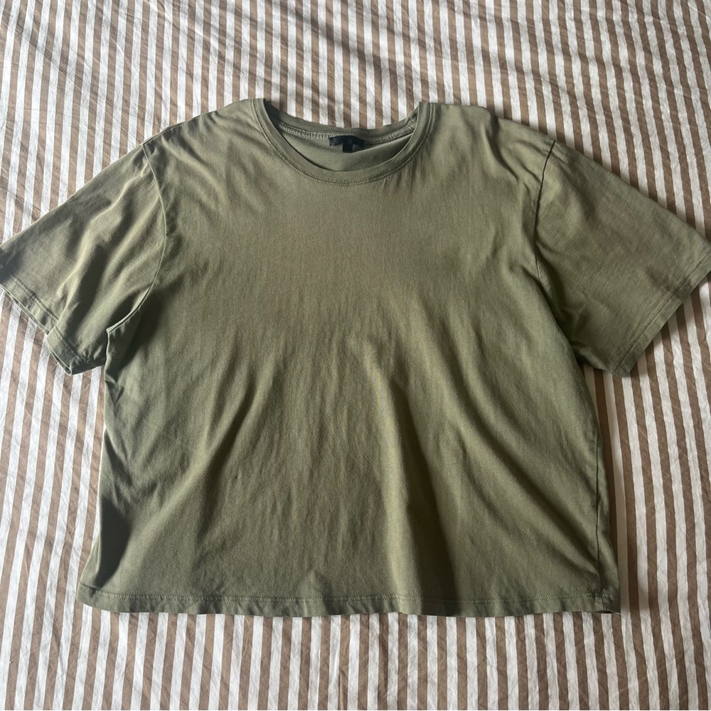 Army Green Boxy Tee